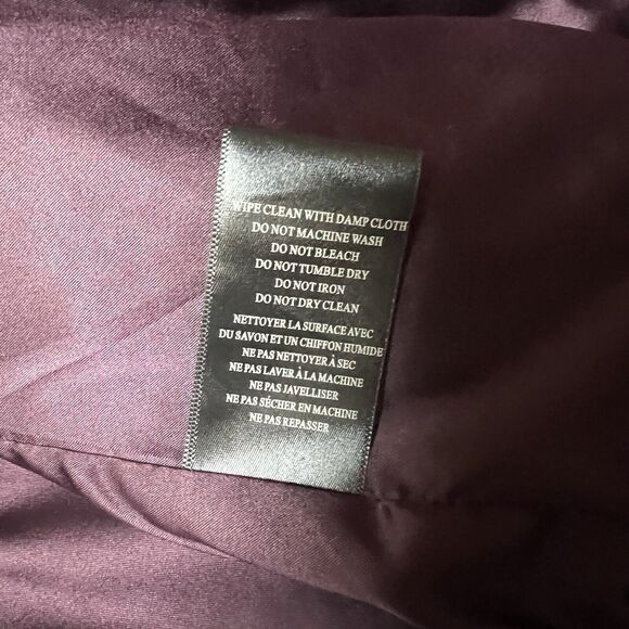 BLANK NYC Burgundy Suede Leather Moto Jacket Offset Zipper  SZ M 90s Grunge Y2K - Picture 7 of 12